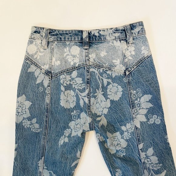 NWOT Free People Jeans 24 We The Free Naomi Floral Flare FP2 - Picture 5 of 10